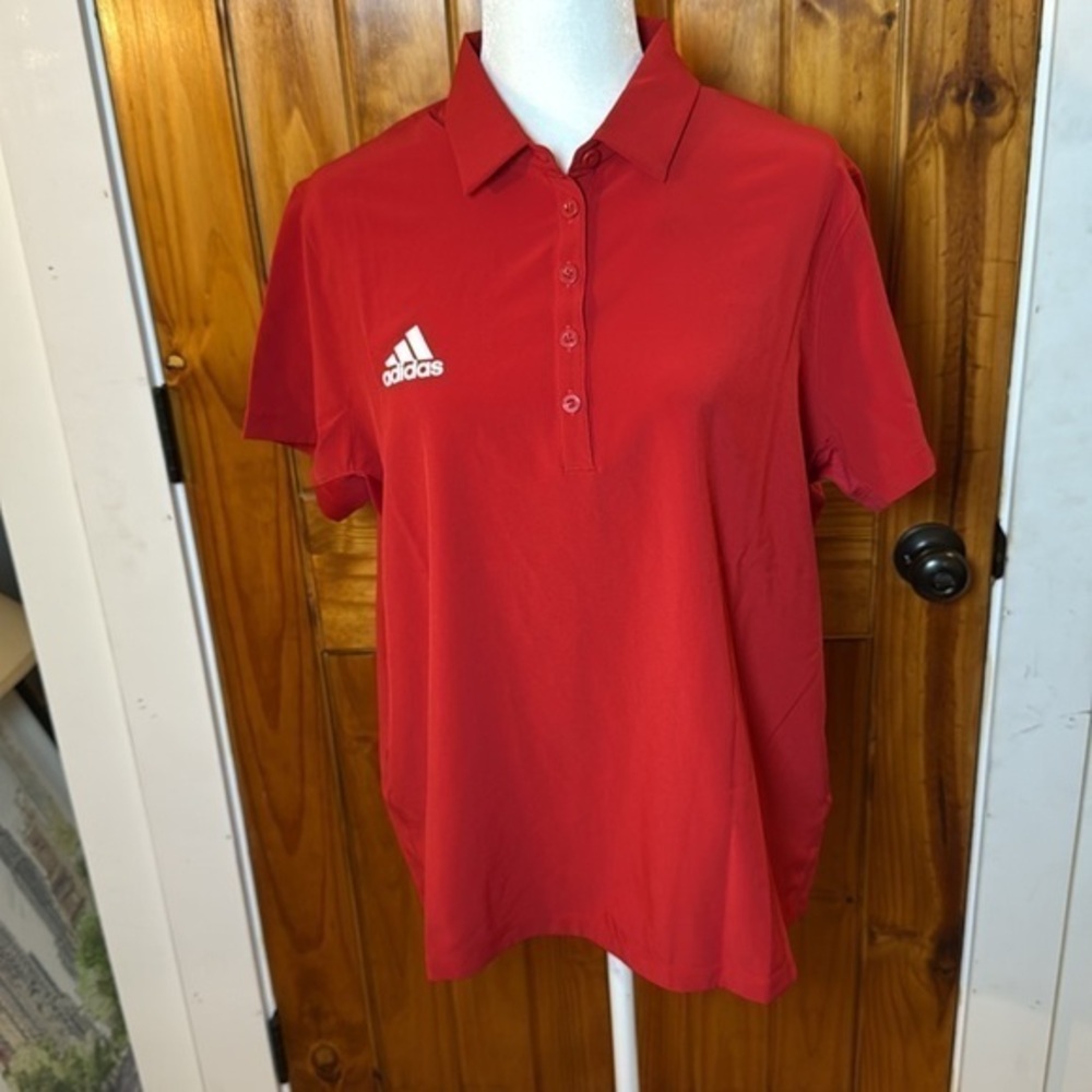 NWT Adidas Stadium Heat.Rdy Red Polo Shirt